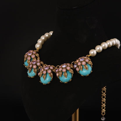 Botanical Bloom Pearl Necklace Set
