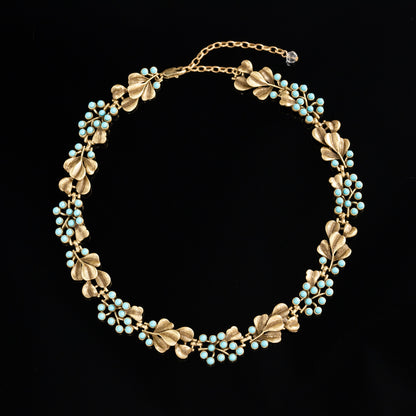 Vintage Turquoise Blossom Necklace