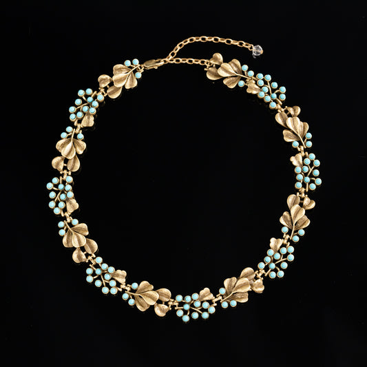 Vintage Turquoise Blossom Necklace
