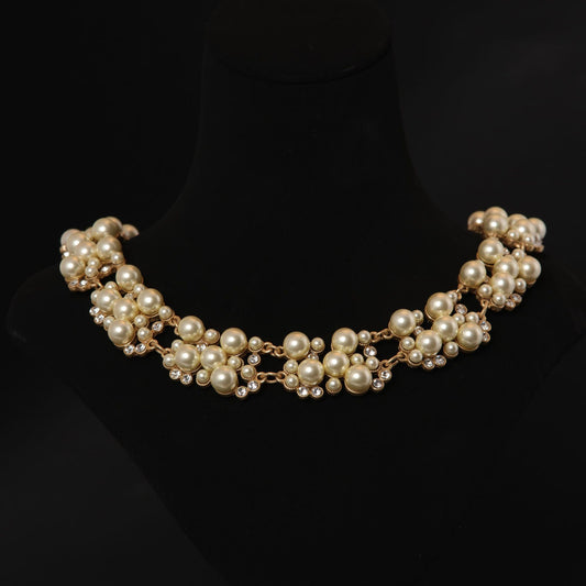 Pearl Cluster Statement Necklace
