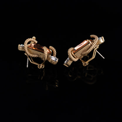 The Asymmetric Rectangle Glass Earrings