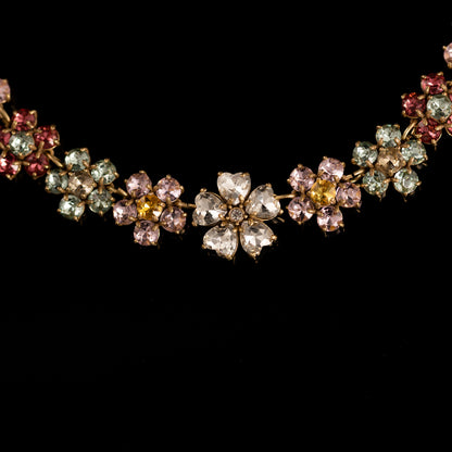 Crystal Blossom Statement Necklace