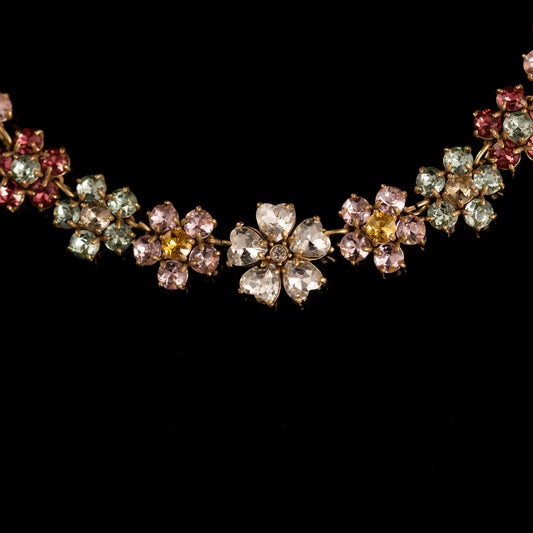 Crystal Blossom Statement Necklace