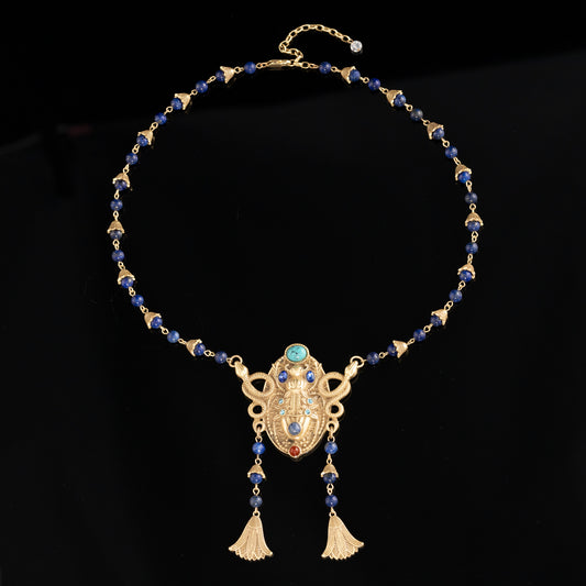 Vintage Sapphire Talisman Necklace