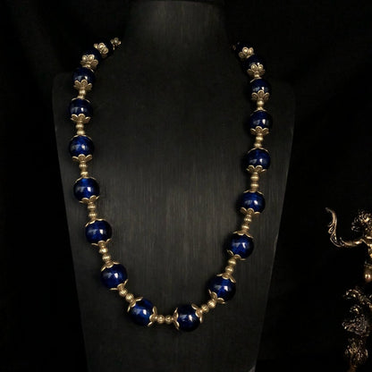 Vintage Cobalt Bloom Jewelry Set