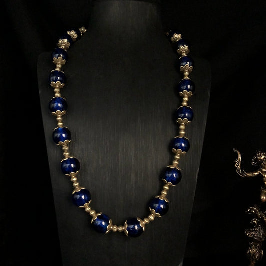 Vintage Cobalt Bloom Jewelry Set