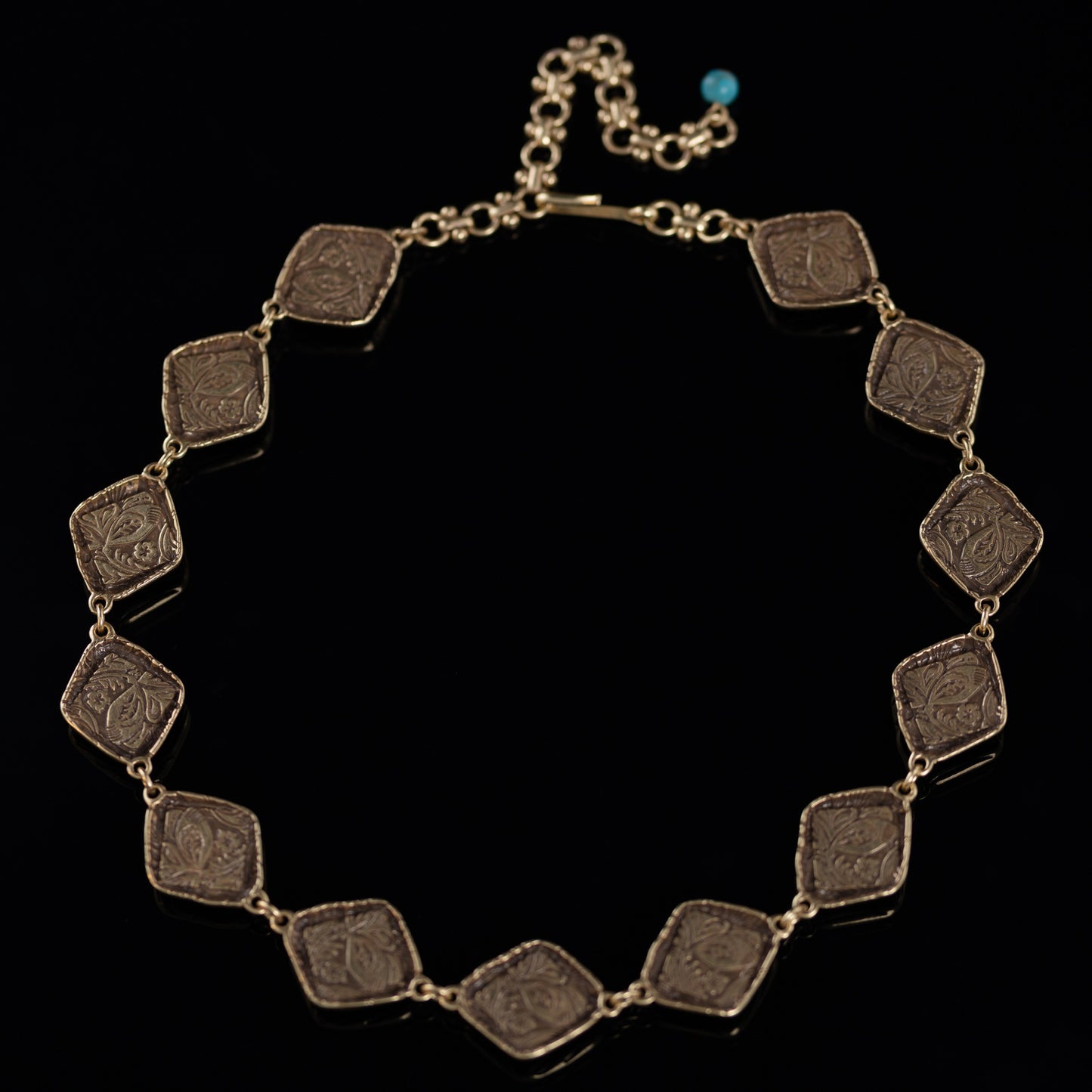 The Deco Turquoise Square Necklace
