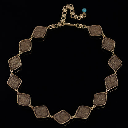 The Deco Turquoise Square Necklace