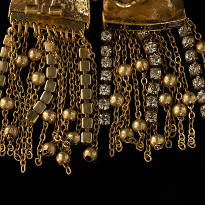 The Eagle Crystal Tassel Earrings