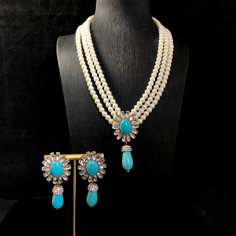 Pearl Turquoise Jewelry Set