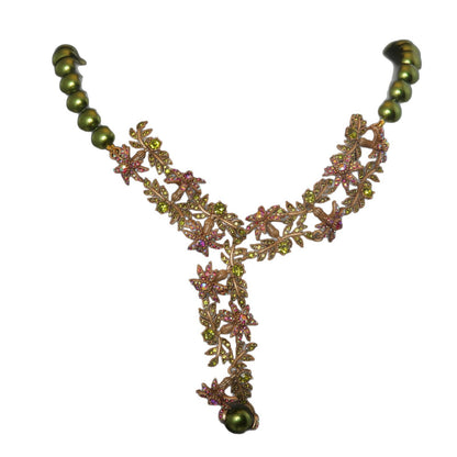 Enchanted Garden Crystal Vine Necklace