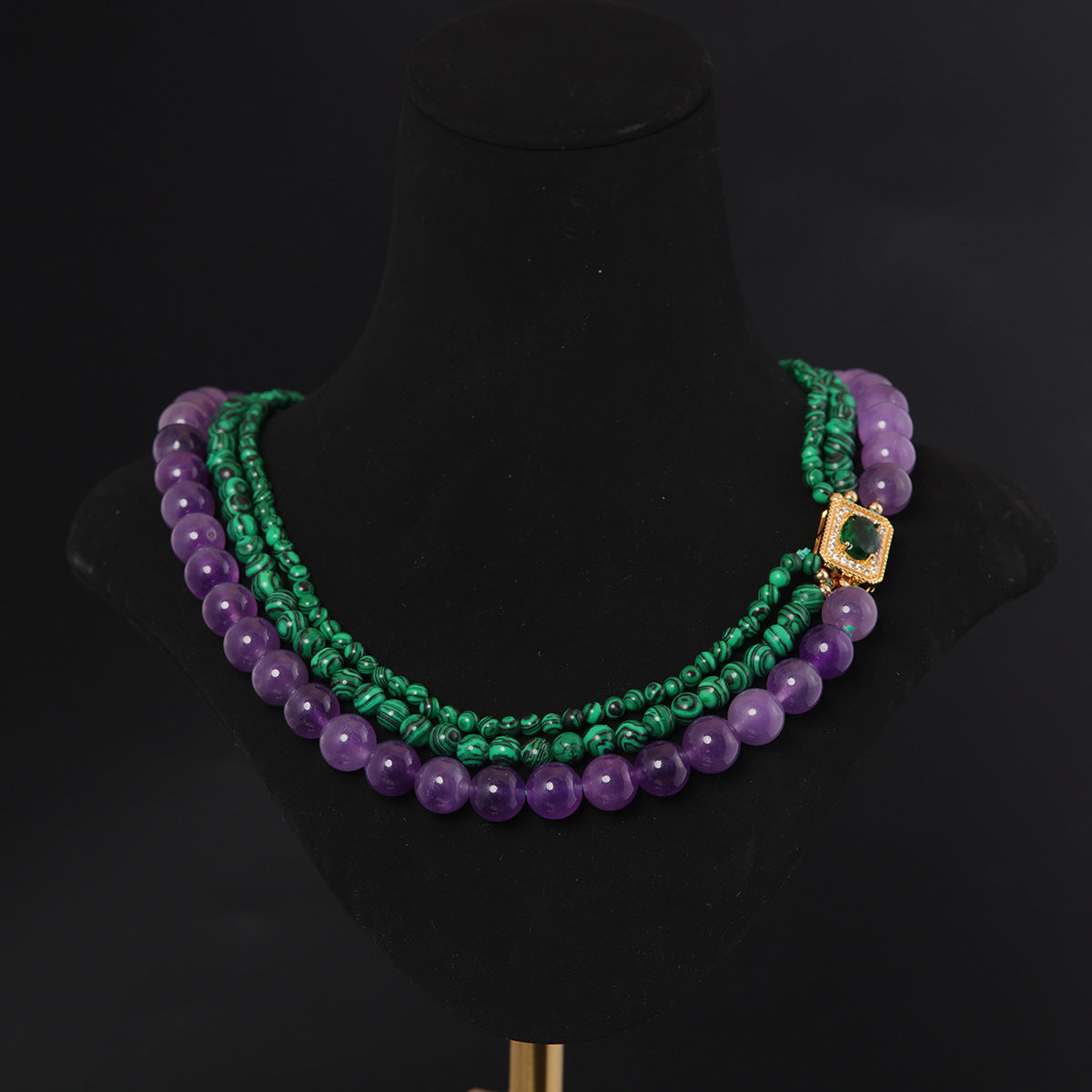 Verdant Amethyst Vintage Necklace