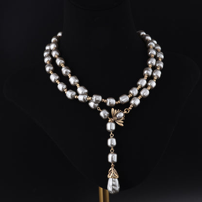 Lustre Petal Pearl Necklace