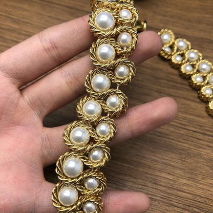 Vintage Gold Pearl Rope Necklace