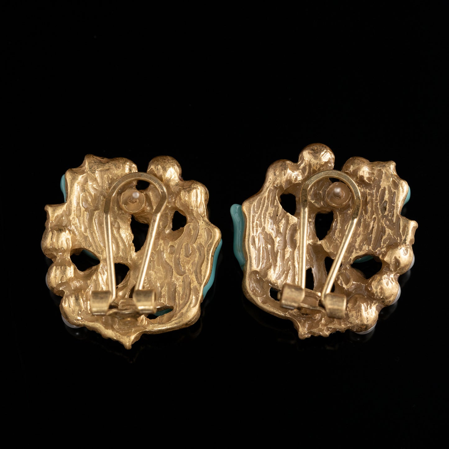 Turquoise Leaf & Pearl Garland Set