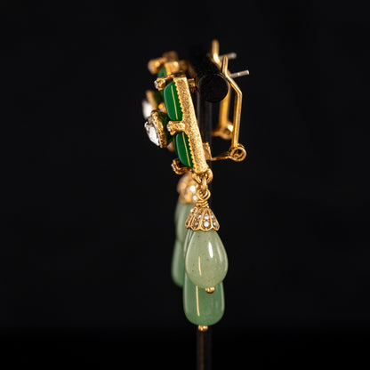The Verdant Grace Drop Earrings