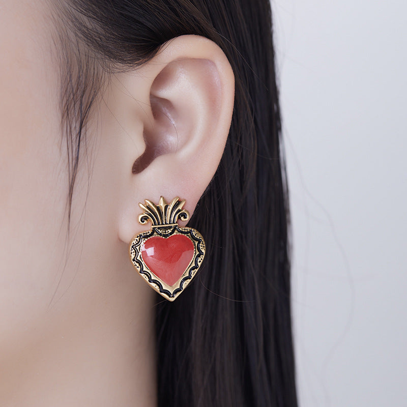 Vintage Heart Shaped Earrings