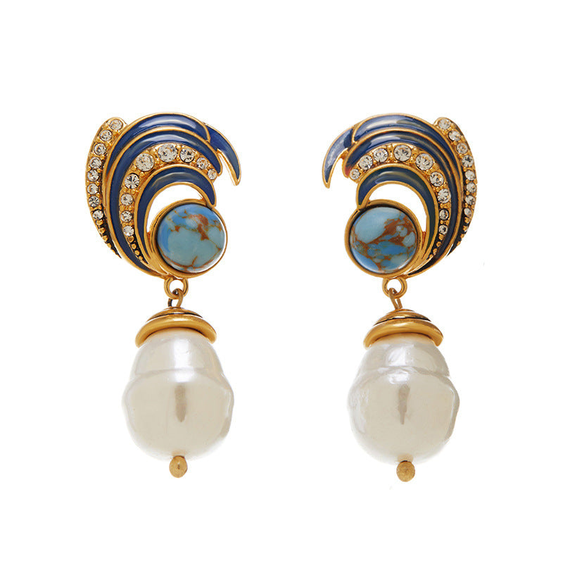 Regal Pearl Drop Earrings