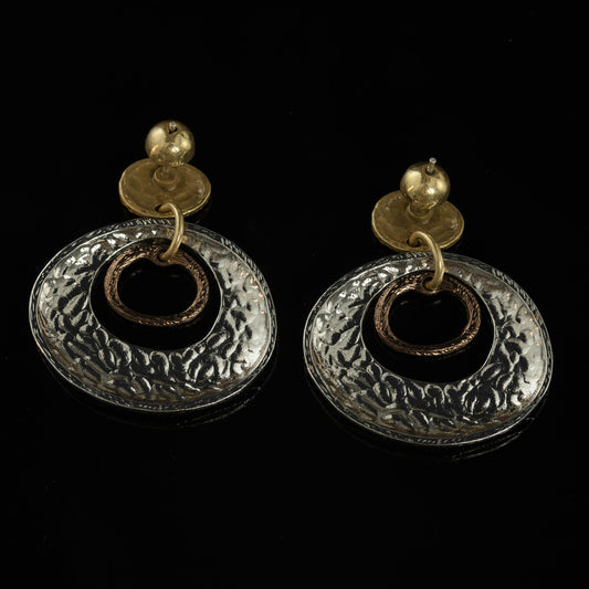 The Bold Coffee Gold Statement Earrings