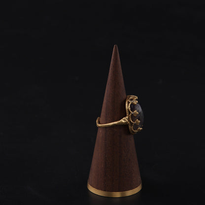 Engraved Gemstone Ring