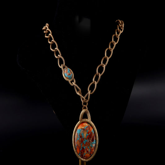 Copper Flame Relic Necklace