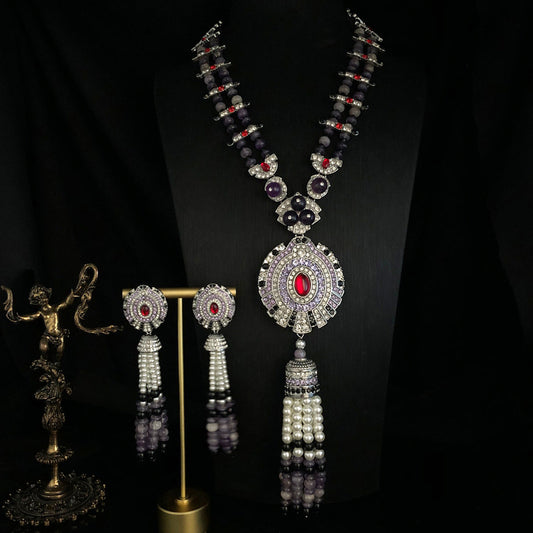 Imperial Twilight Tassel Necklace