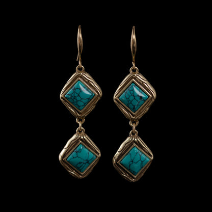 The Turquoise Diamond Earrings