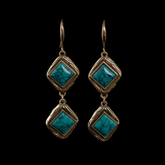 The Turquoise Diamond Earrings