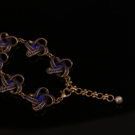 Blue Diamond Chinese Knot Bracelet