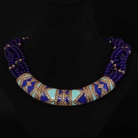 Azure Empress Beaded Necklace