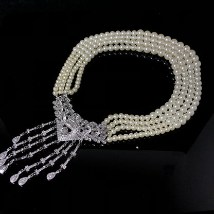 Pearl & Crystal Statement Necklace