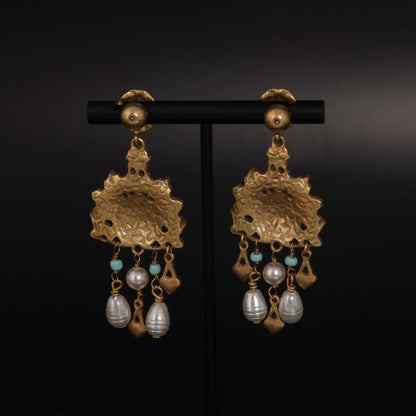 The Blooming Pearl Tassel Earrings