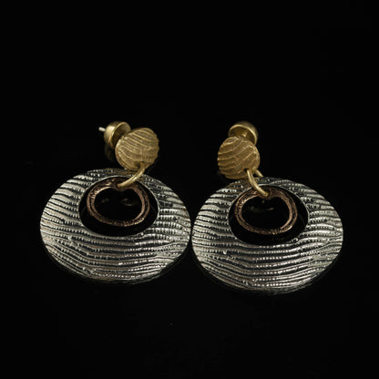The Bold Coffee Gold Statement Earrings