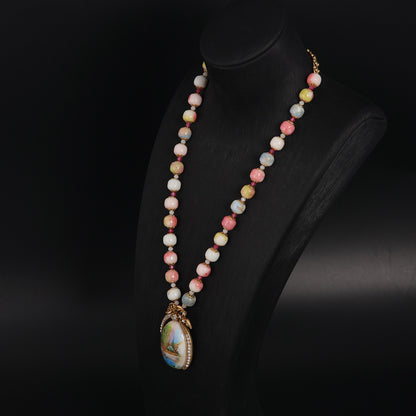 Multicolor Landscape Pendant Necklace