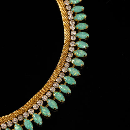 Emerald Fringe Choker Necklace