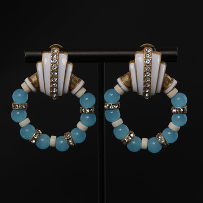 The Enamel & Glass Drop Earrings