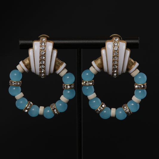 The Enamel & Glass Drop Earrings