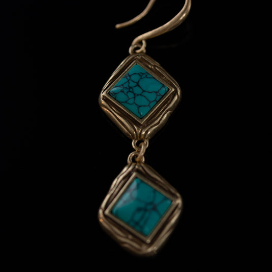 The Turquoise Diamond Earrings