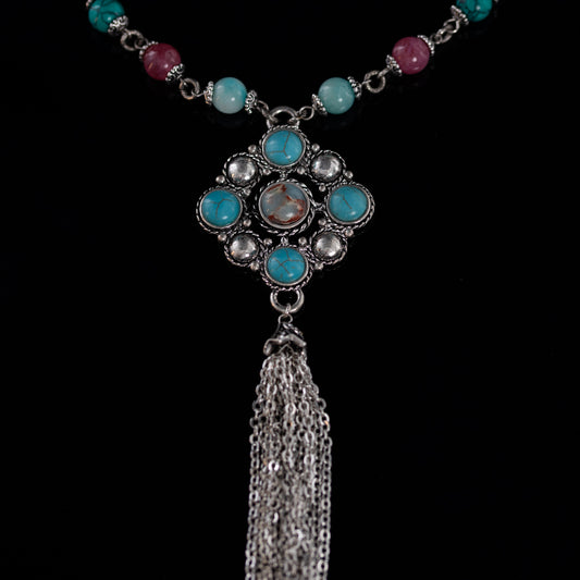 Bohemian Tassel Charm Necklace