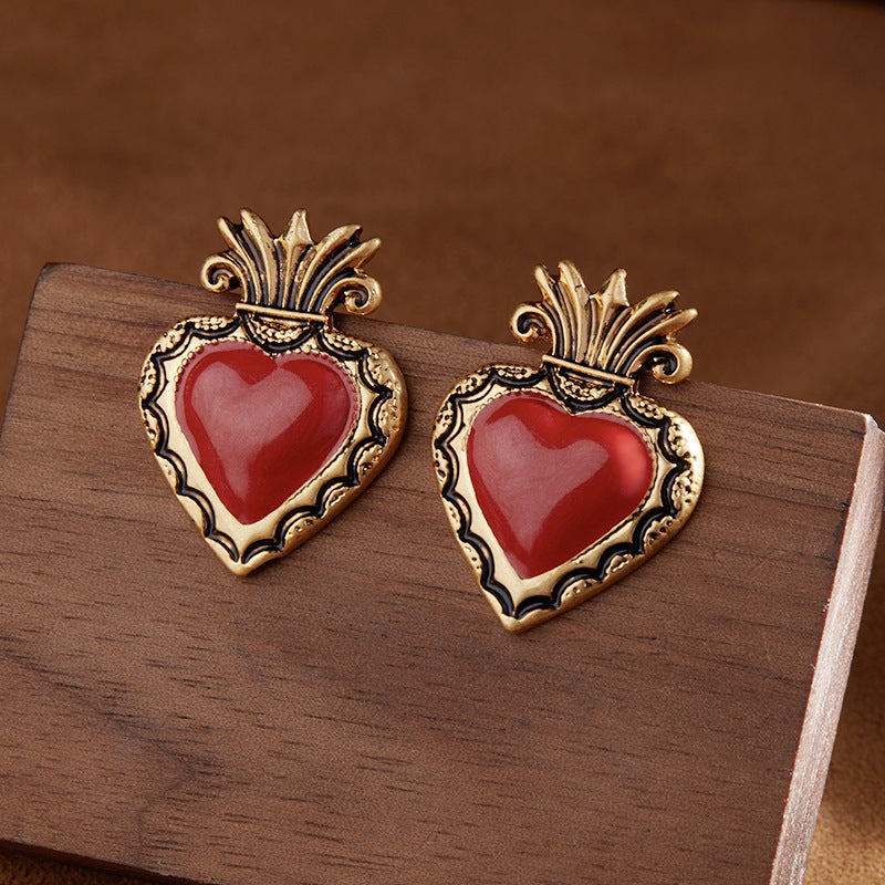 Vintage Heart Shaped Earrings