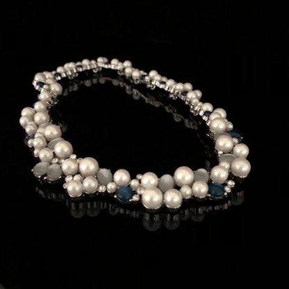 Pearl Cluster Statement Necklace