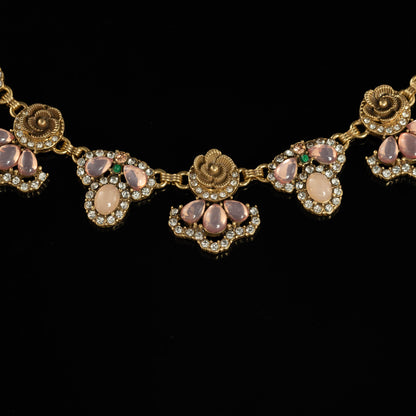 Golden Rosette Treasure Necklac