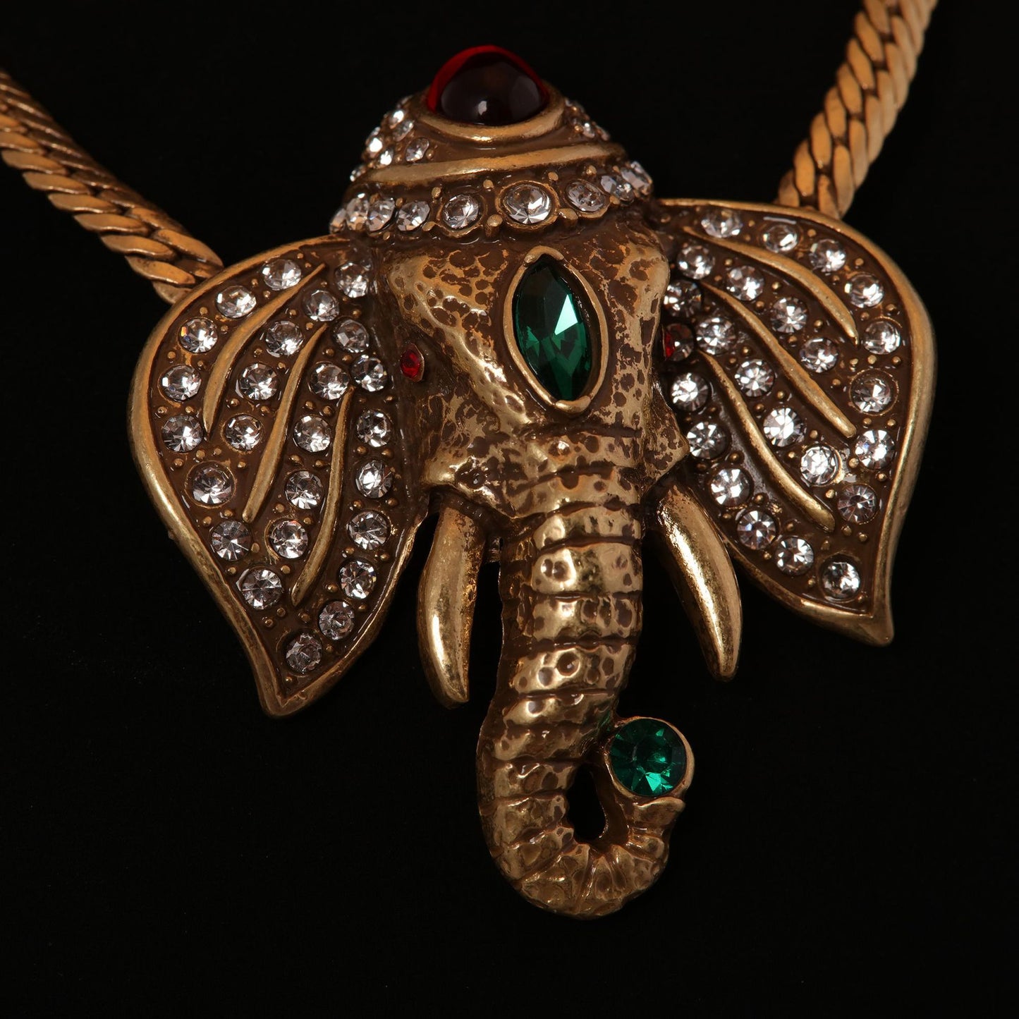 Regal Elephant Pendant Necklace