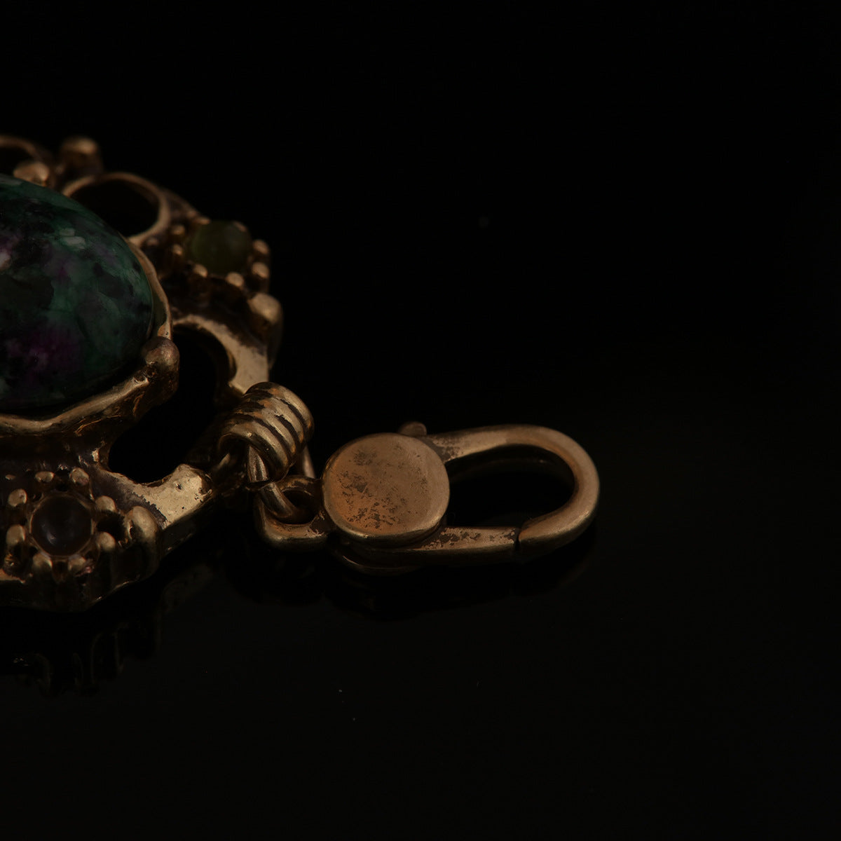 Gold & Green Stone Bracelet