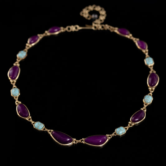 Violet Riviera Gemstone Necklace
