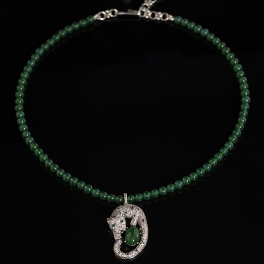 Emerald Panther Necklace