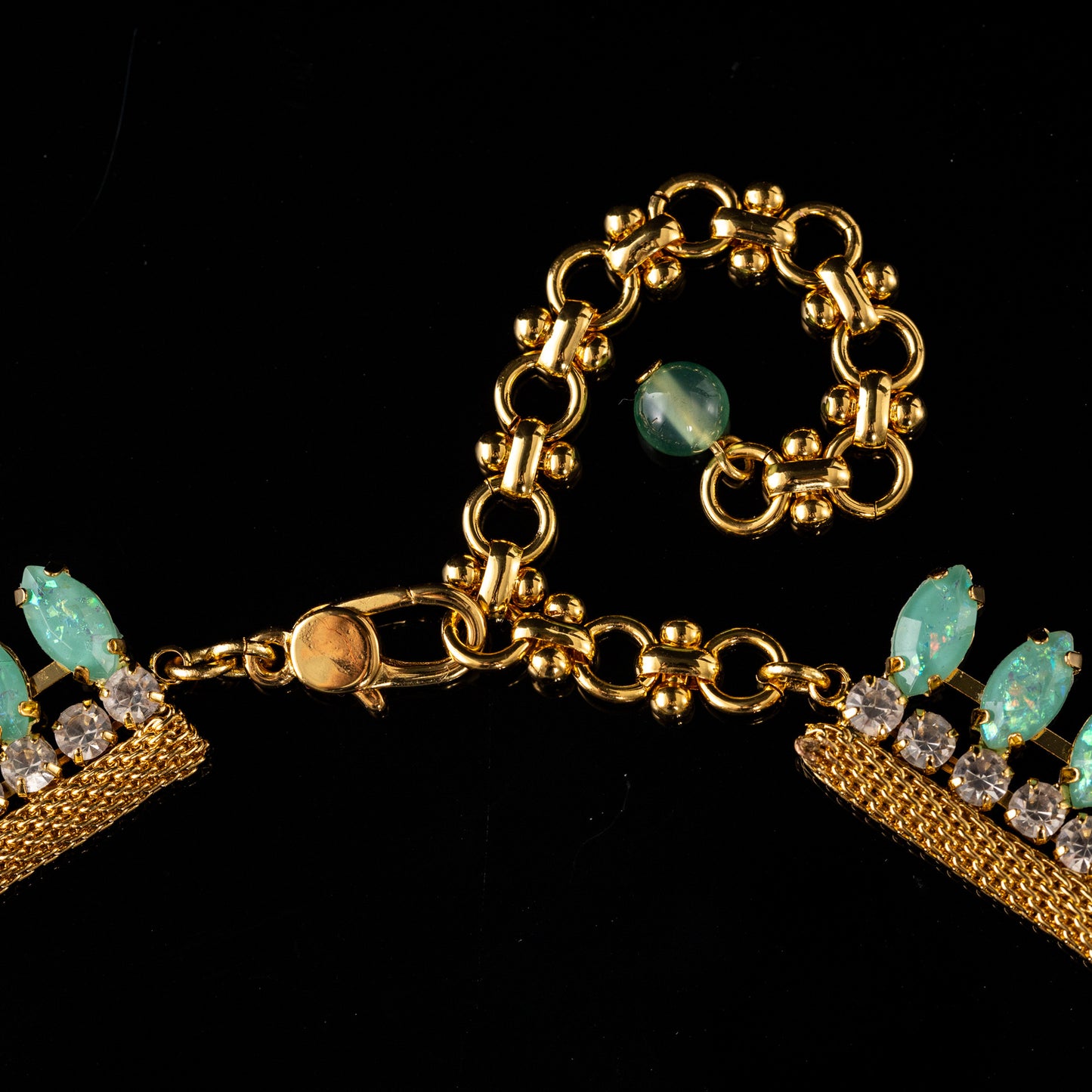 Emerald Fringe Choker Necklace