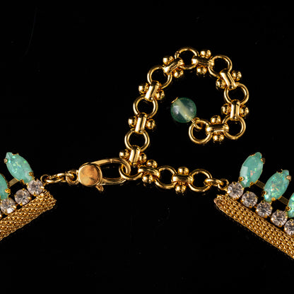 Emerald Fringe Choker Necklace
