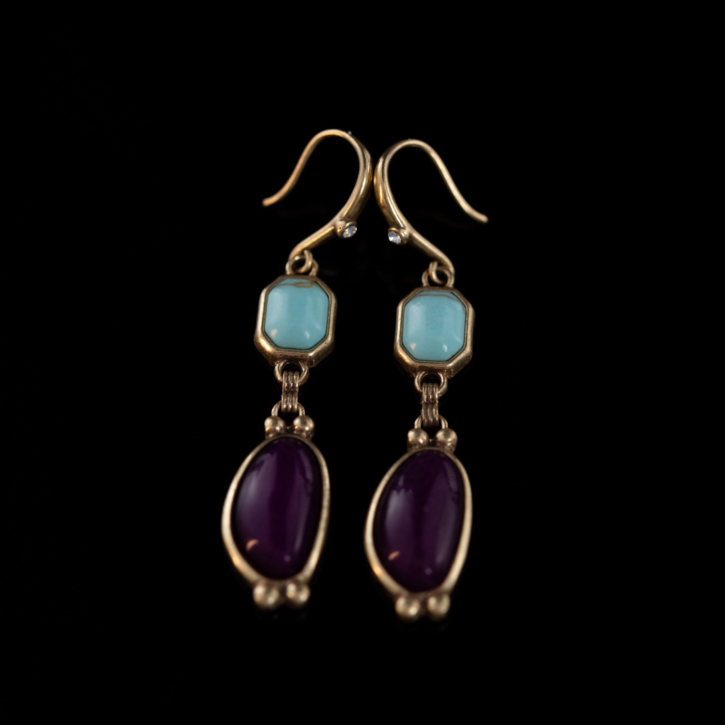 The Amethyst Geometric Earrings