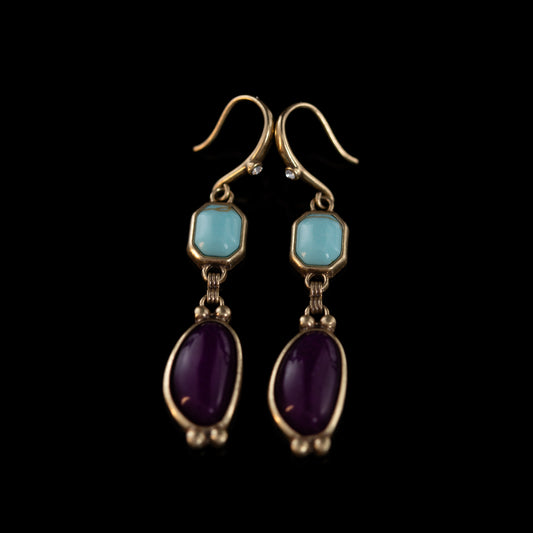 The Amethyst Geometric Earrings